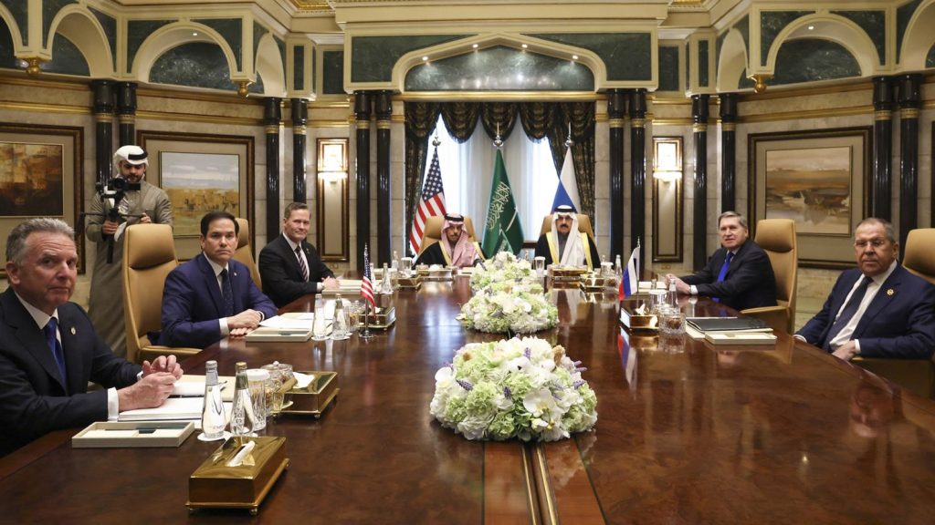 U.S. and Russia begin talks in Saudi Arabia to address Ukraine conflict