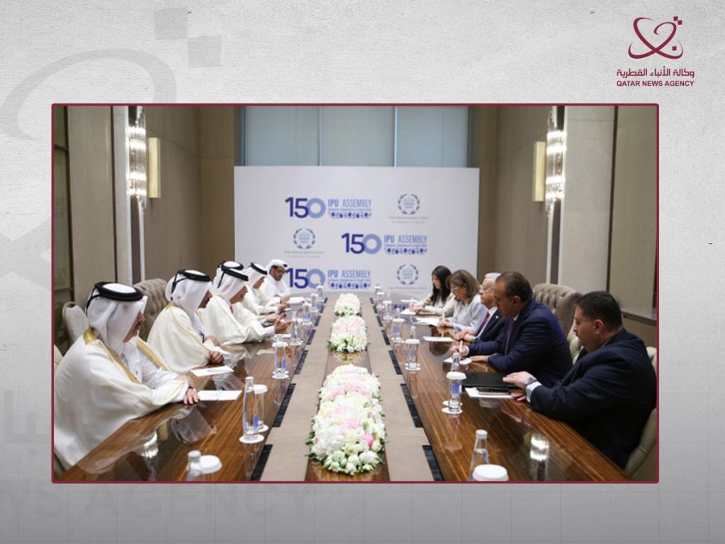 Shura Council speaker meets Egyptian, Tajik counterparts