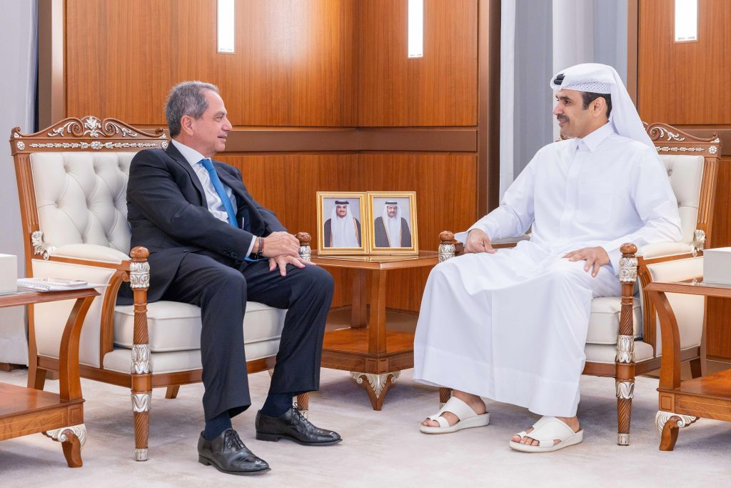 Minister Saad Sherida Al-Kaabi meets the Lebanese Minister of Energy and Water