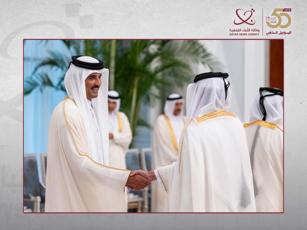Qatar Amir receives Eid Al-Adha well-wishers