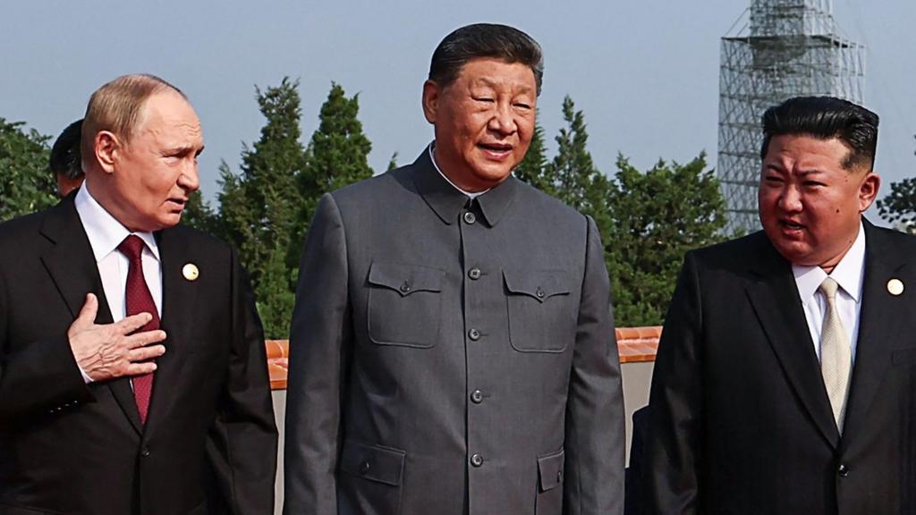 Xi Showcases China’s strength, aligns with Putin and Kim