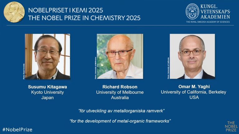 Scientists Win 2025 Nobel Prize for Metal-Organic Frameworks Development