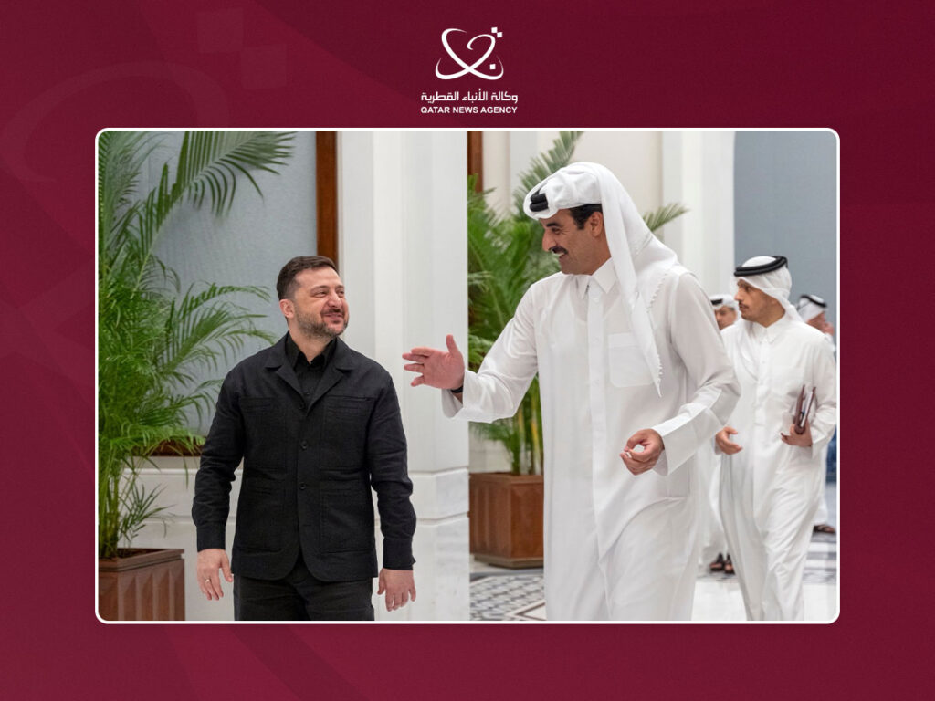 Qatar Amir, Ukrainian President Discuss Regional and International Developments