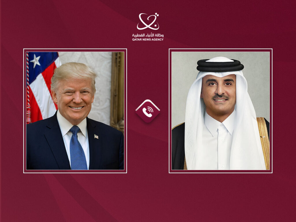 Qatar Amir Receives Phone Call from US President