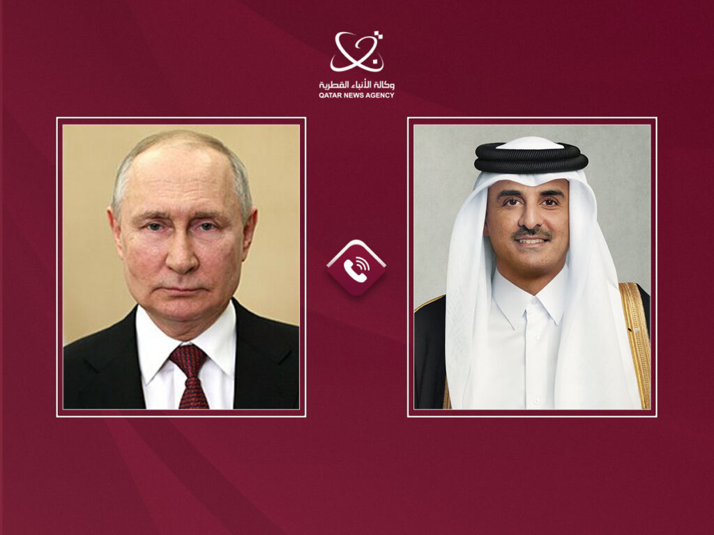 Qatar Amir Receives Phone Call from Russian President