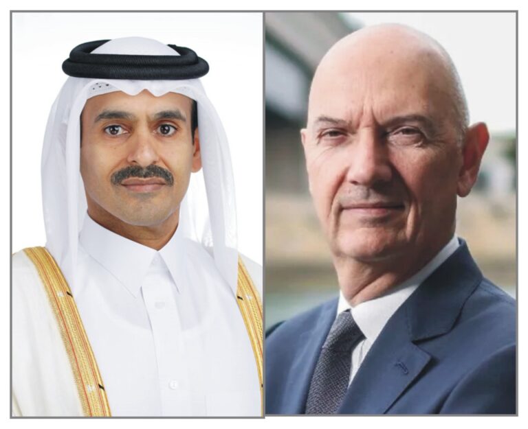 H.E. Minister Saad Sherida Al-Kaabi discusses energy cooperation with the French Minister of the Economy, Finance, and Industrial & Energy Sovereignty