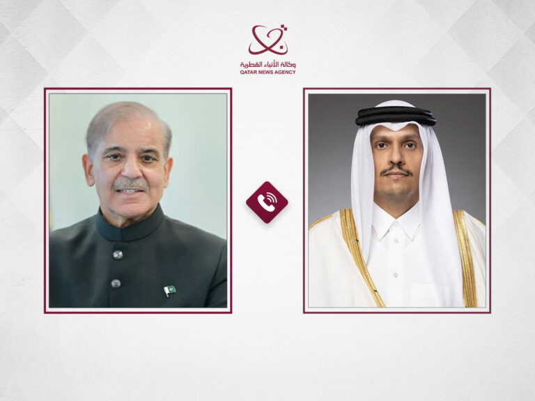 Qatar Prime Minister and Minister of Foreign Affairs Holds Telephone Conversation with Pakistani Prime Minister