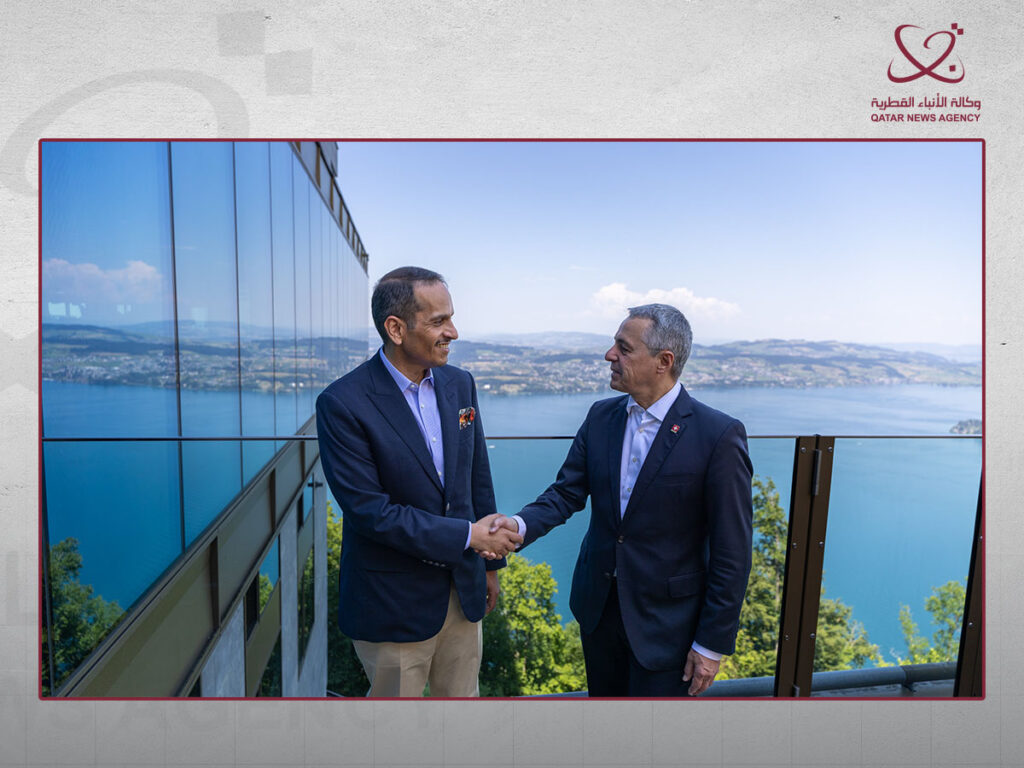 Qatar Prime Minister and Minister of Foreign Affairs Meets Swiss Foreign Minister