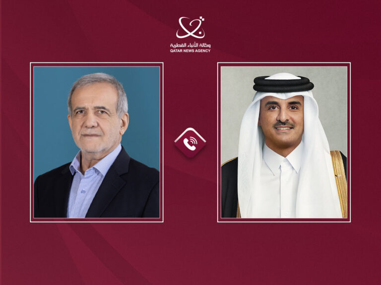 Qatar Amir Receives Phone Call from Iranian President