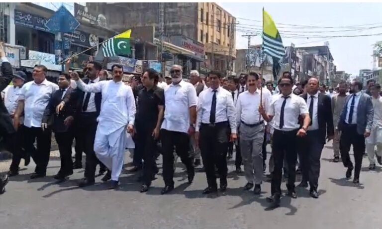 Mirpur lawyers protest alleged police action, demand release of detainees