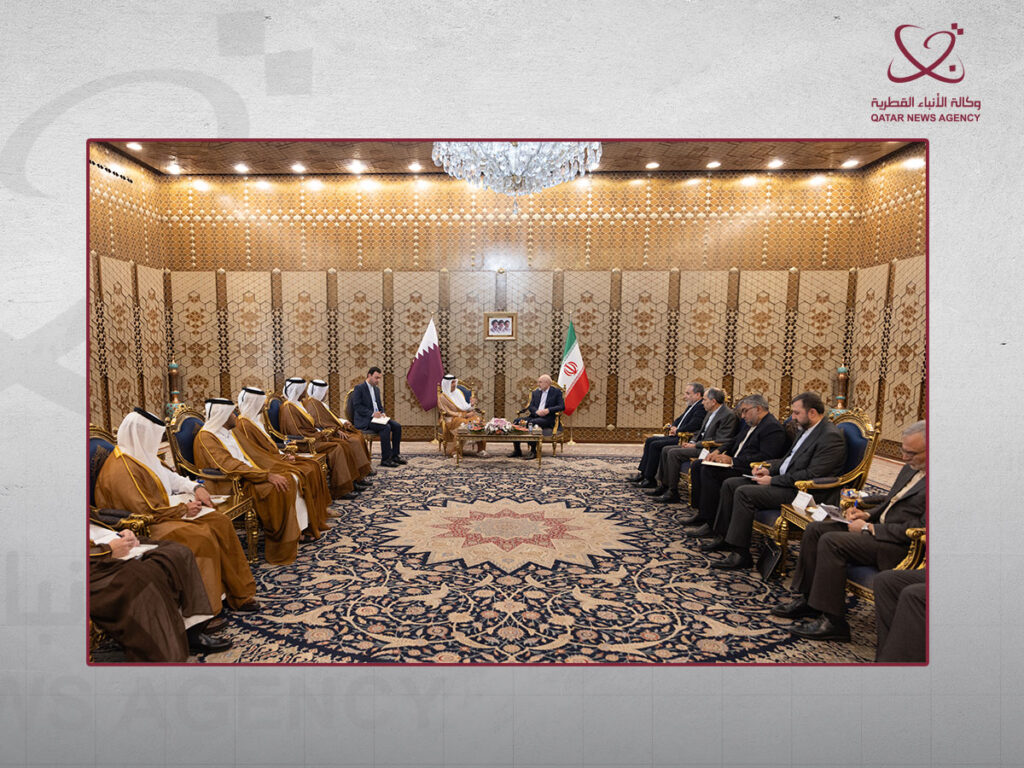 Qatar Prime Minister and FM Meet Iranian Parliament Speaker