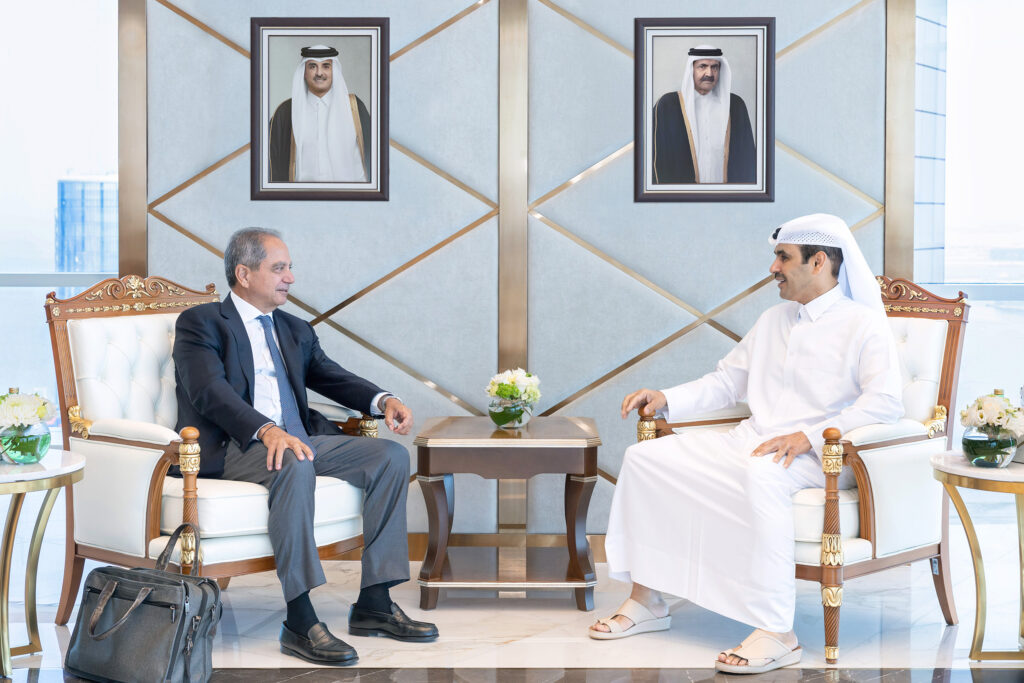 H.E. Minister Saad Sherida Al-Kaabi meets the Lebanese Minister of Energy and Water
