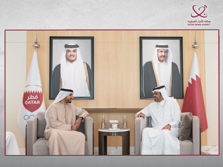 QOC President Meets UAE Olympic Committee Vice President, British Ambassador