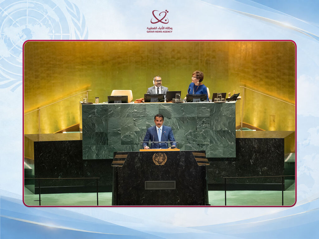 HH the Amir Speeches Before UNGA Meetings: Vision for Peace, Development, and Partnership