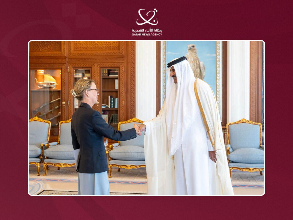 HH the Amir Receives Credentials of Six New Ambassadors