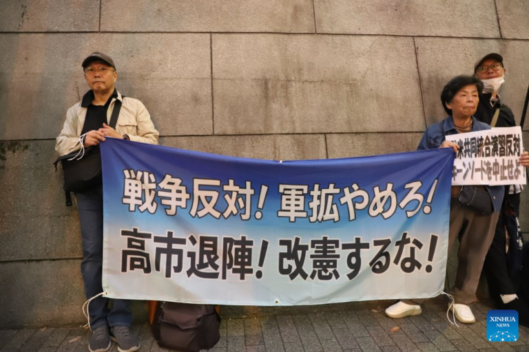 Japanese Protesters Oppose Ongoing Japan-US Military Exercises