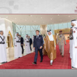 French President Arrives in Doha for State Visit