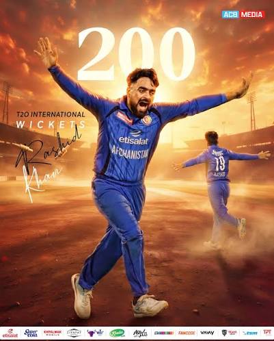 Afghanistan’s Rashid Khan Sets Historic 200-Wicket T20I Milestone