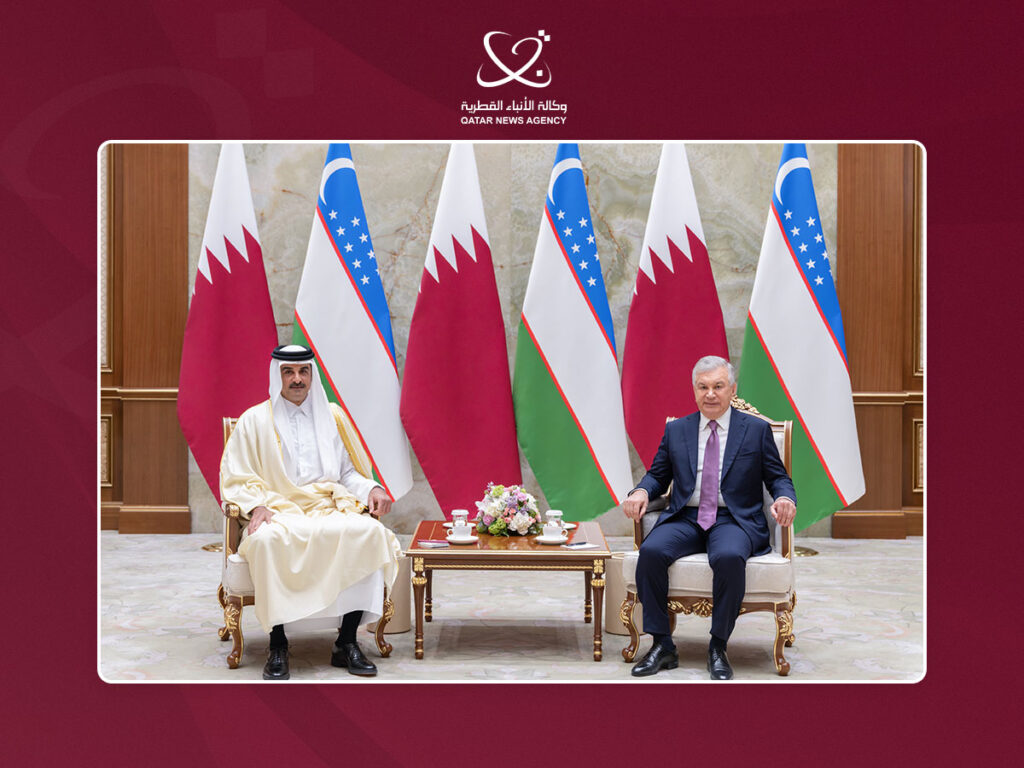 HH the Amir Meets President of Uzbekistan