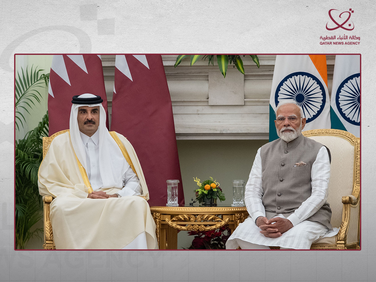 Qatar Amir, Indian Prime Minister hold official talks session