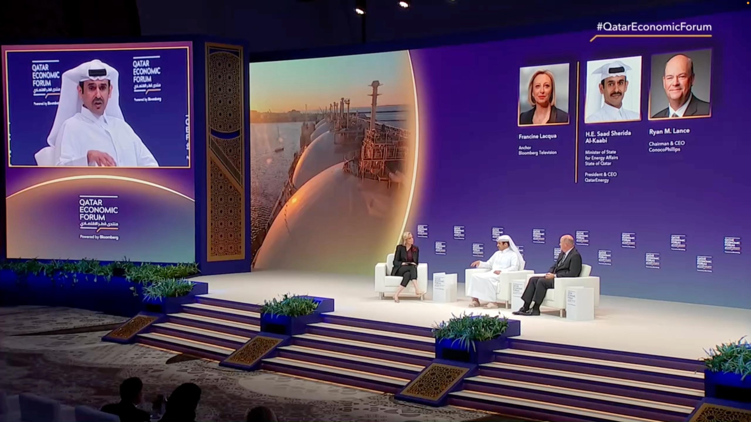 Minister Saad Sherida Al-Kaabi: “Our LNG project in the USA will start production end of this year, and our North Field East expansion project in Qatar will start production Mid 2026”