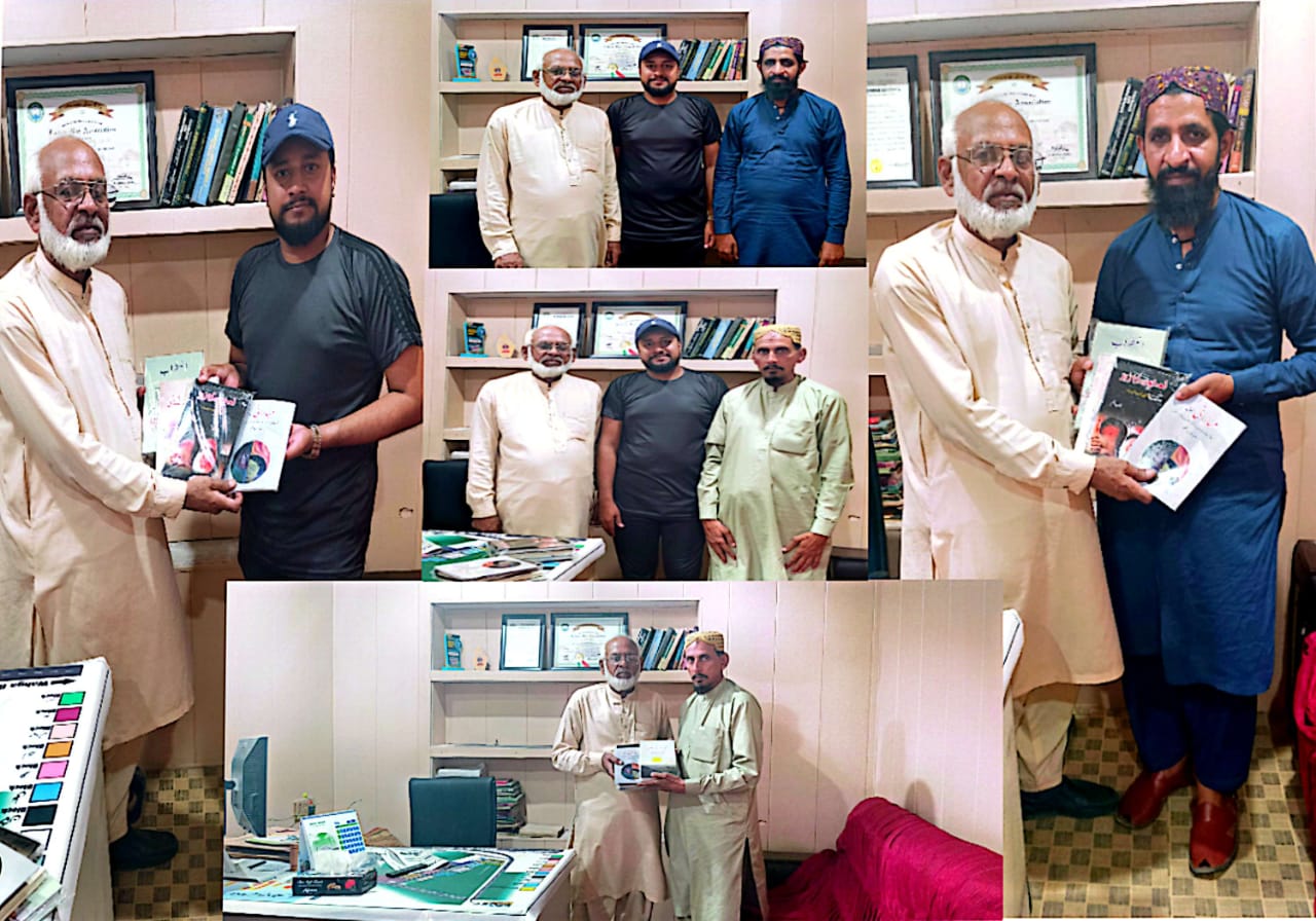 معروف کالم نگار اور صحافی و ادیب  کا کمال محبت ۔سندھ کراچی سے آۓ مہمانوں کا استقبال اور کتب تحفے میں پیش کیں۔