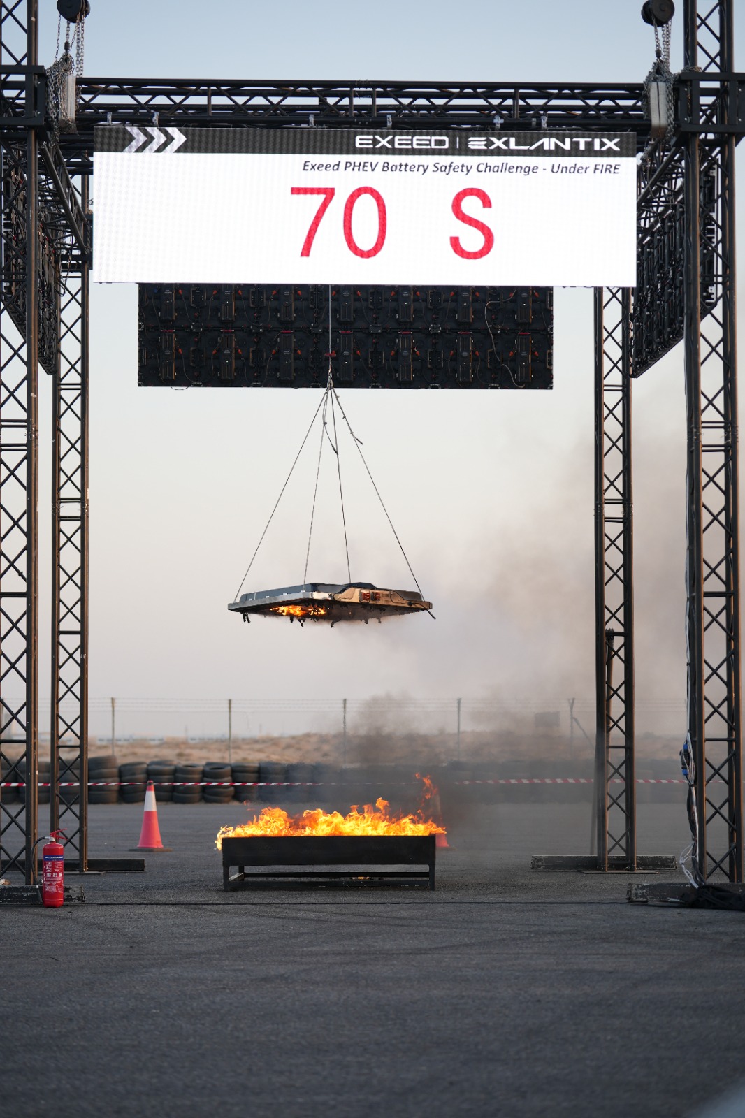 EXEED Redefines Battery Safety with First Live Fire Test in the Middle East