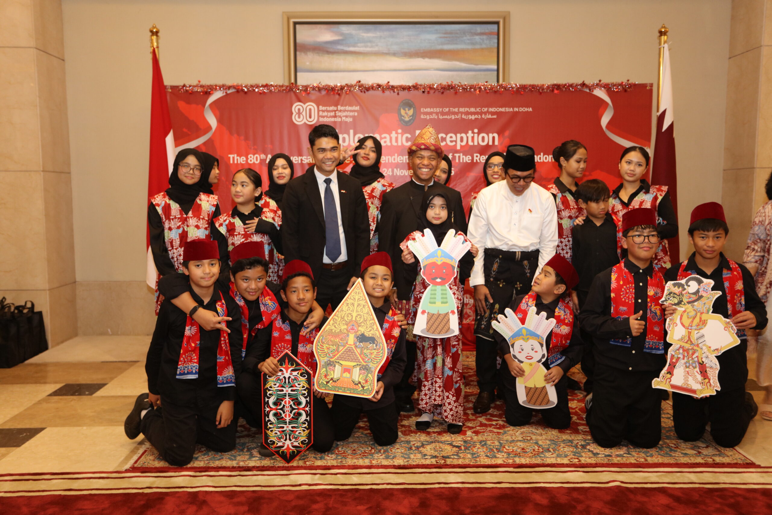 Indonesia Marks 80 Years of Independence with Farewell Reception for Ambassador Ridwan Hassan in Doha