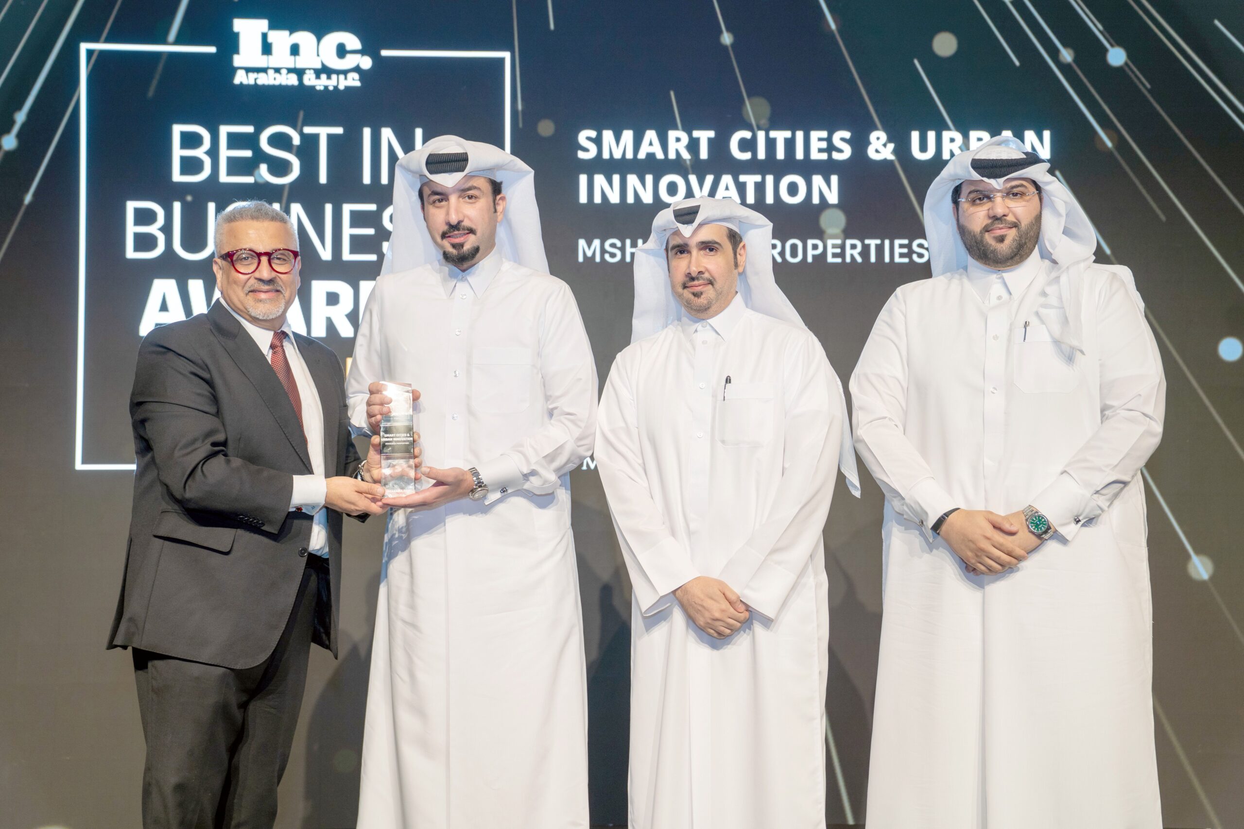 Msheireb Properties Wins Inc. Arabia Best in Business Award for Smart Cities and Urban Innovation