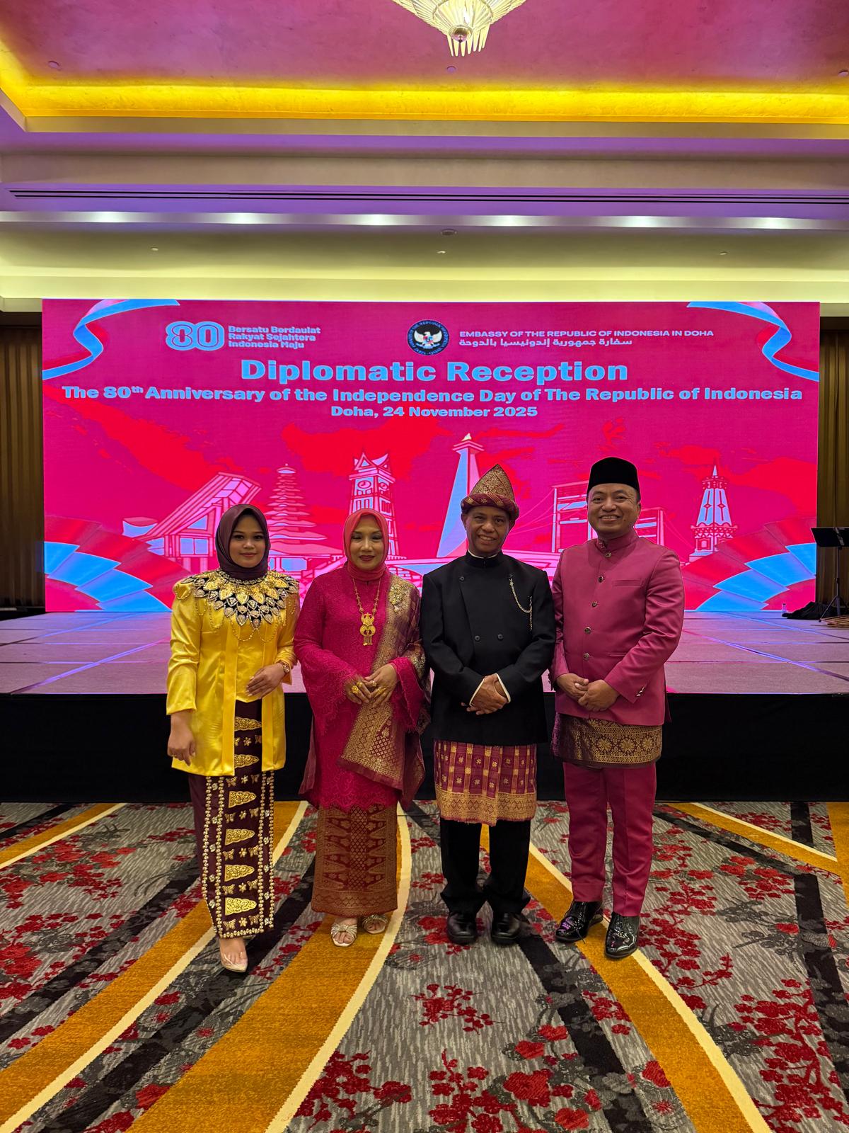 Indonesia Marks 80 Years of Independence with Farewell Reception for Ambassador Ridwan Hassan in Doha